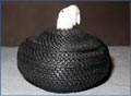 Alaska gift baleen basket with walrus ivory handle