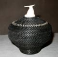 alaska gift baleen basket with walrus ivory and blond baleen