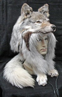 Wolf fur 2025 trapper hat